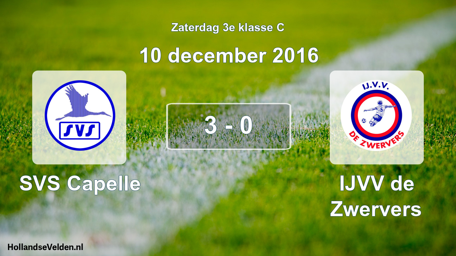 Total number of matches played: SVS Capelle - IJVV de Zwervers 3 - 0 (10 December 2016)