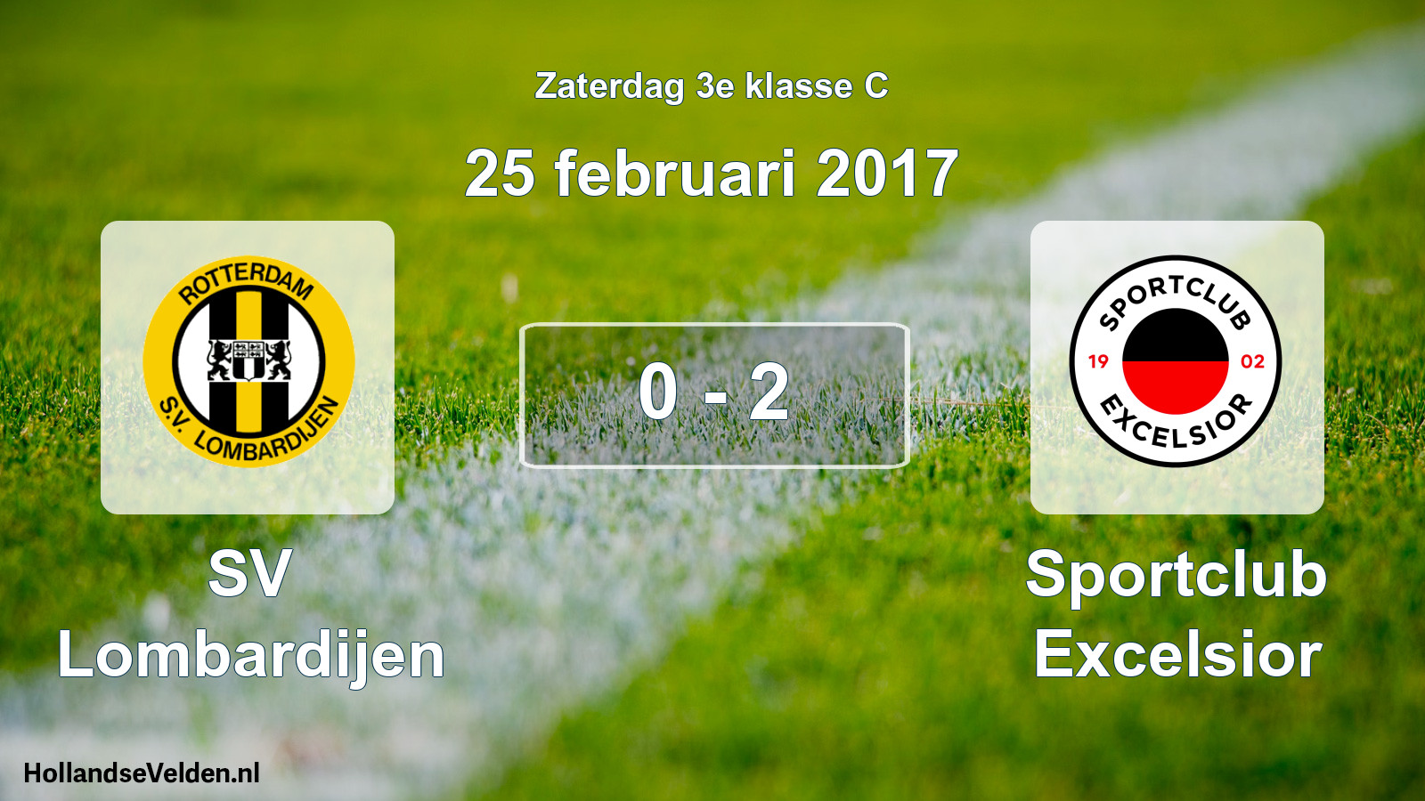 Total number of matches played: SV Lombardijen - Sportclub Excelsior 0 - 2 (25 February 2017)