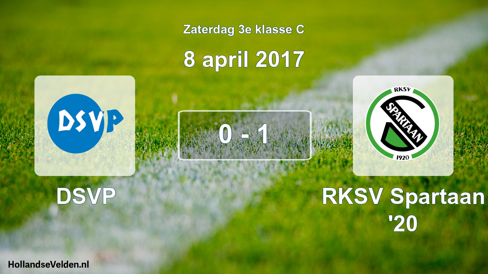 Total number of matches played: DSVP - RKSV Spartaan '20 0 - 1 (8 April 2017)