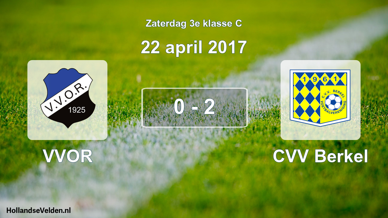 Total number of matches played: VVOR - CVV Berkel 0 - 2 (22 April 2017)