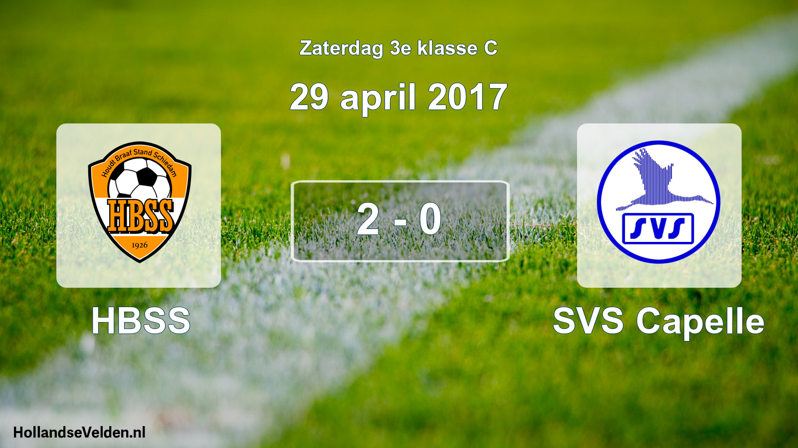 Total number of matches played: HBSS - SVS Capelle 2 - 0 (29 April 2017)