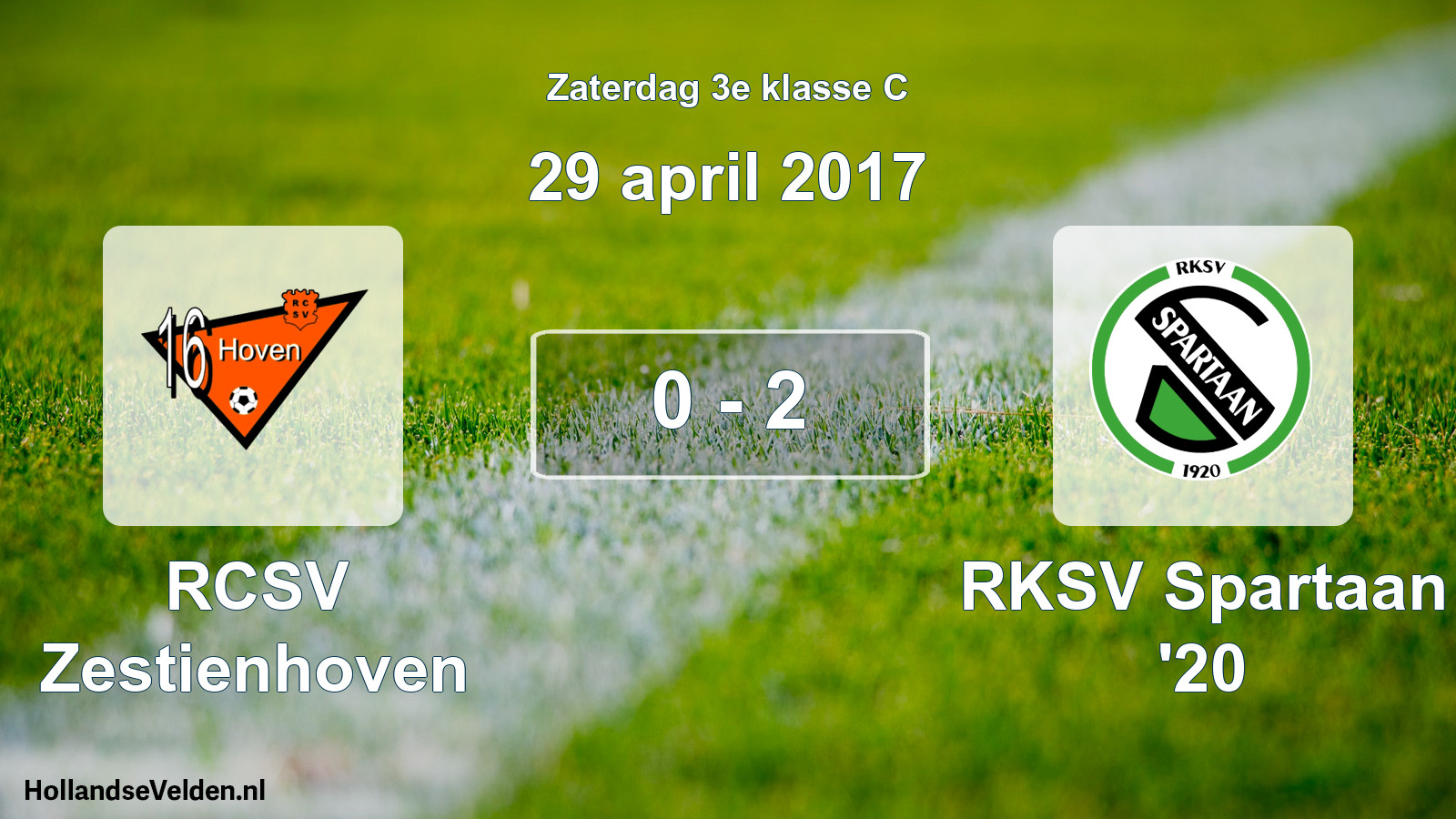 Total number of matches played: RCSV Zestienhoven - RKSV Spartaan '20 0 - 2 (29 April 2017)