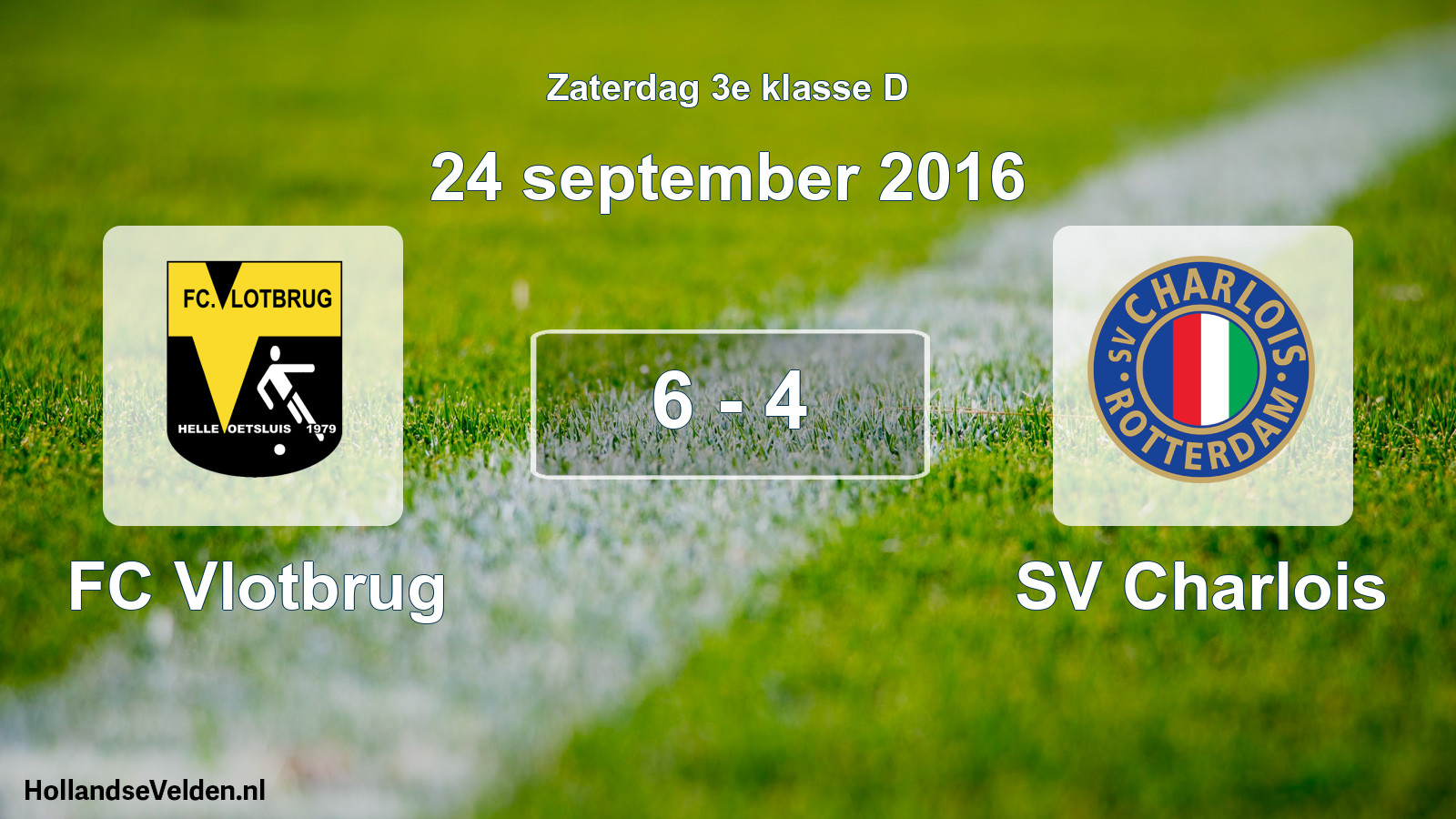 Total number of matches played: FC Vlotbrug - SV Charlois 6 - 4 (24 September 2016)