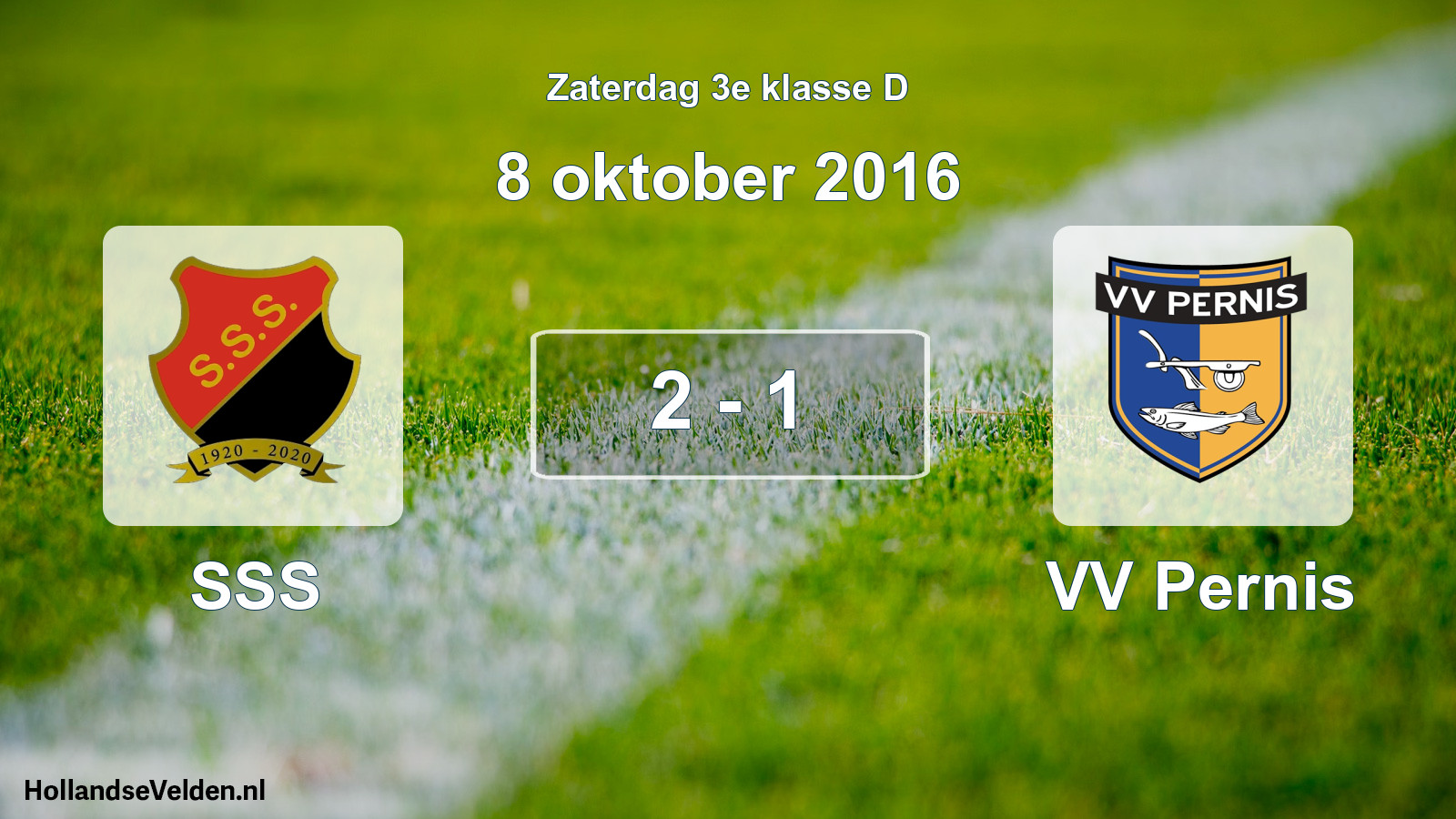 Total number of matches played: SSS - VV Pernis 2 - 1 (8 October 2016)