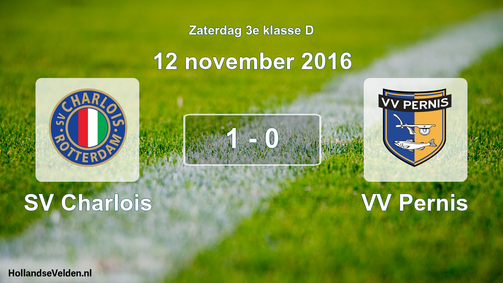 Total number of matches played: SV Charlois - VV Pernis 1 - 0 (12 November 2016)