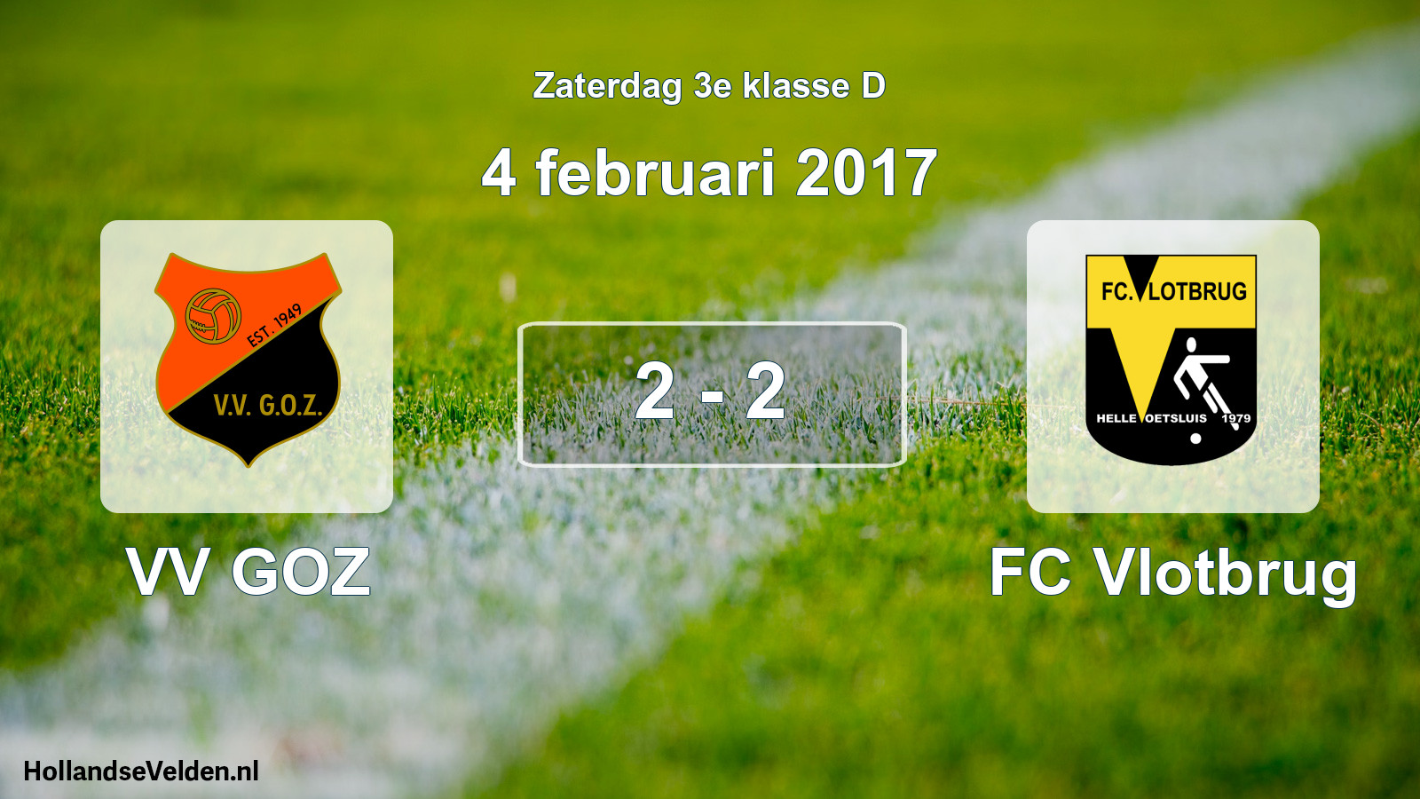 Total number of matches played: VV GOZ - FC Vlotbrug 2 - 2 (4 February 2017)