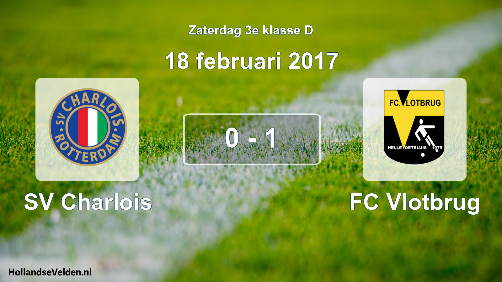 Total number of matches played: SV Charlois - FC Vlotbrug 0 - 1 (18 February 2017)