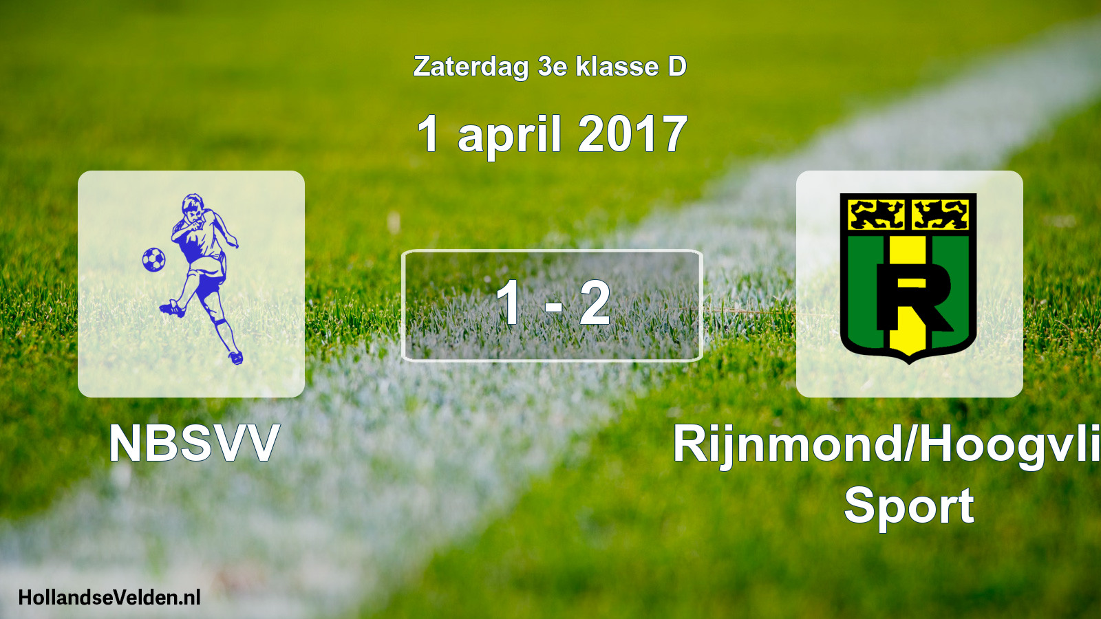 Total number of matches played: NBSVV - Rijnmond/Hoogvliet Sport 1 - 2 (1 April 2017)