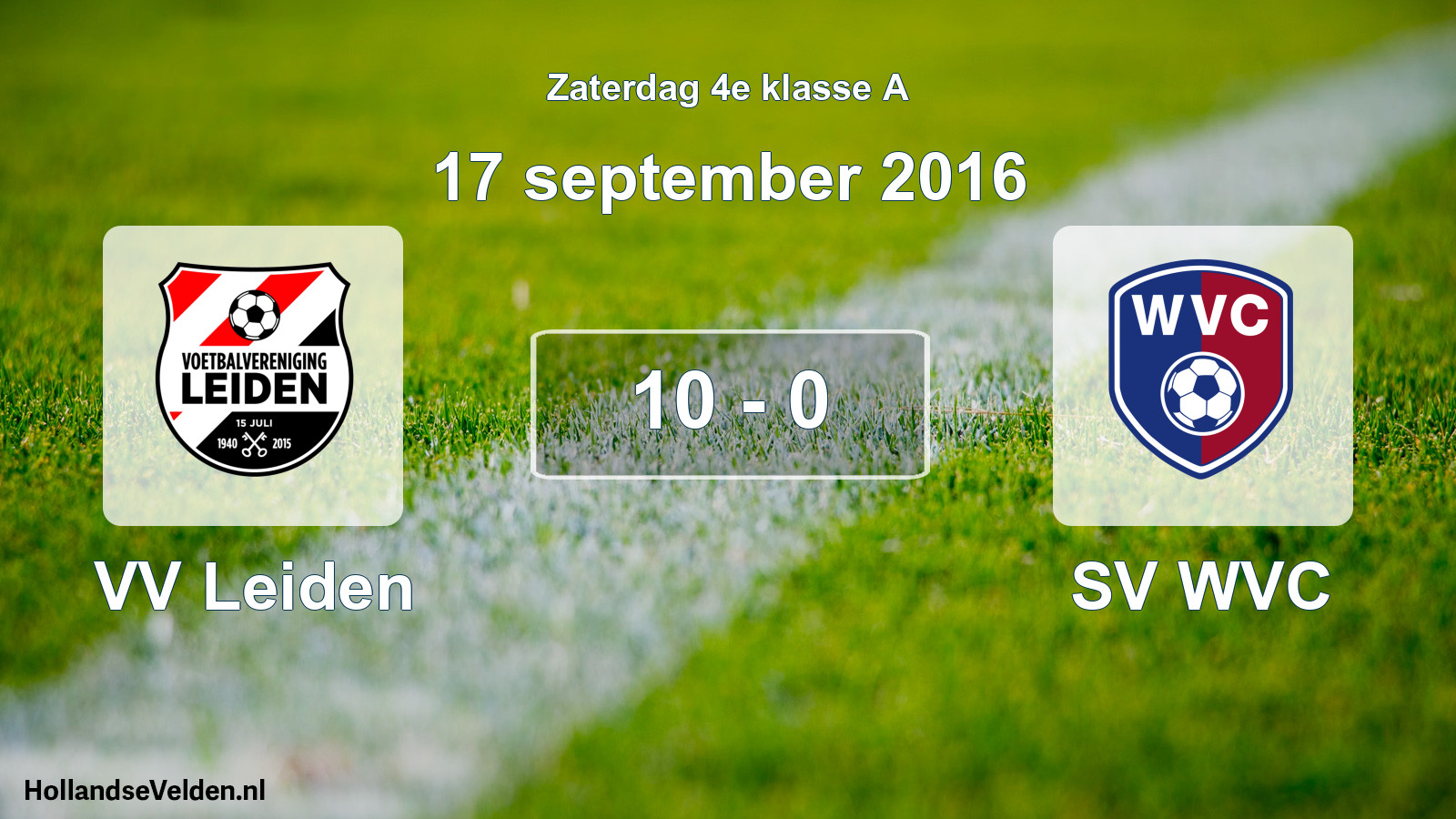 Total number of matches played: VV Leiden - SV WVC 10 - 0 (17 September 2016)
