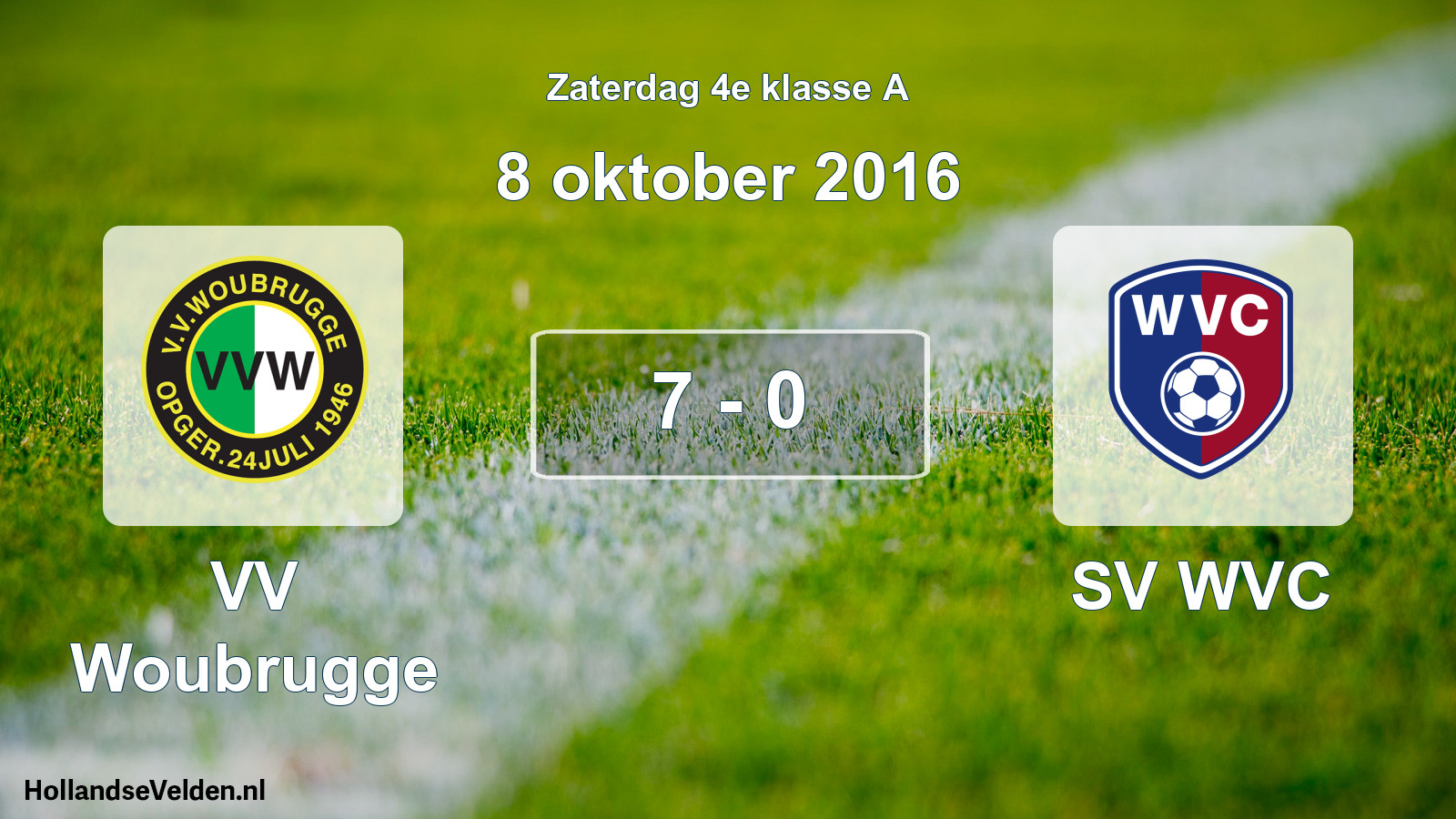 Total number of matches played: VV Woubrugge - SV WVC 7 - 0 (8 October 2016)