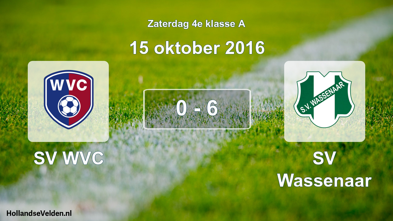 Total number of matches played: SV WVC - SV Wassenaar 0 - 6 (15 October 2016)