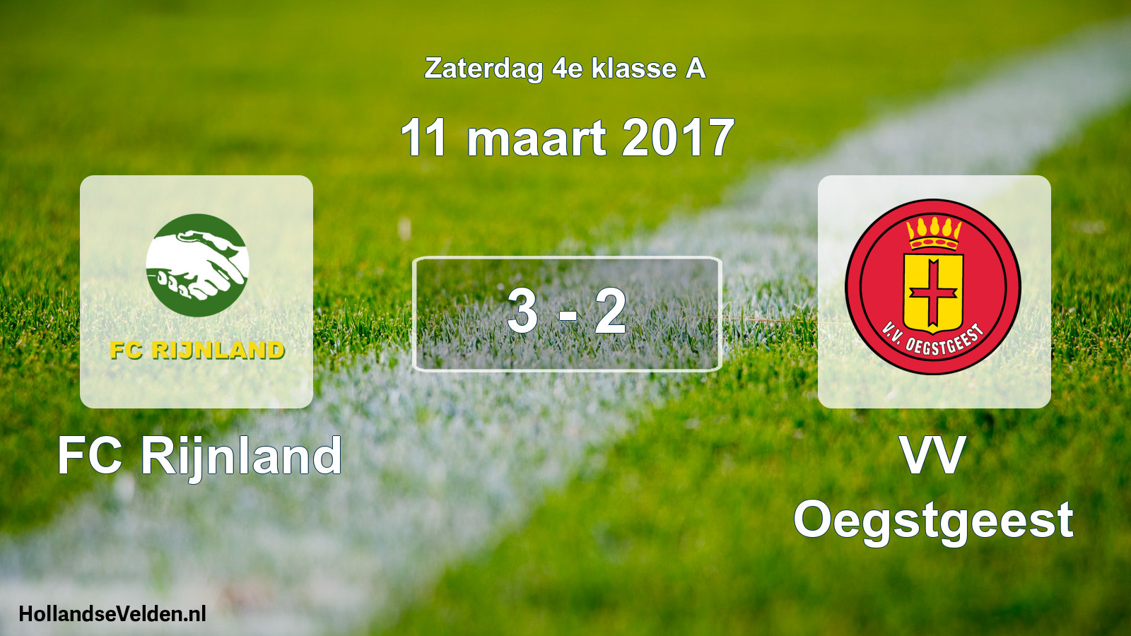 Total number of matches played: FC Rijnland - VV Oegstgeest 3 - 2 (11 March 2017)