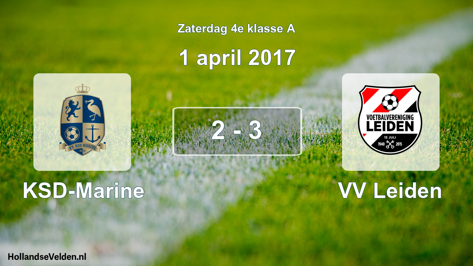 Total number of matches played: KSD-Marine - VV Leiden 2 - 3 (1 April 2017)