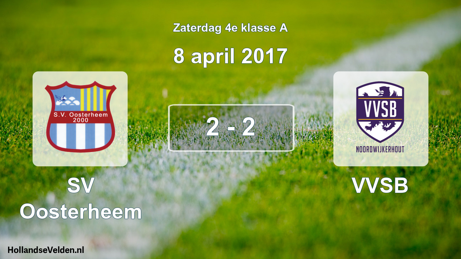 Total number of matches played: SV Oosterheem - VVSB 2 - 2 (8 April 2017)