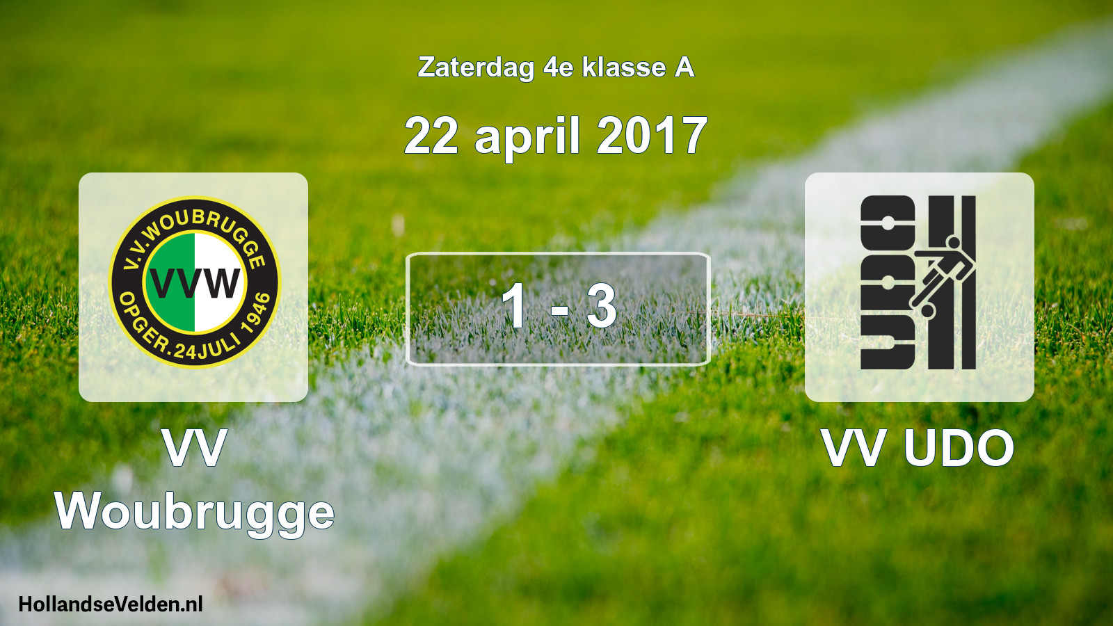 Total number of matches played: VV Woubrugge - VV UDO 1 - 3 (22 April 2017)