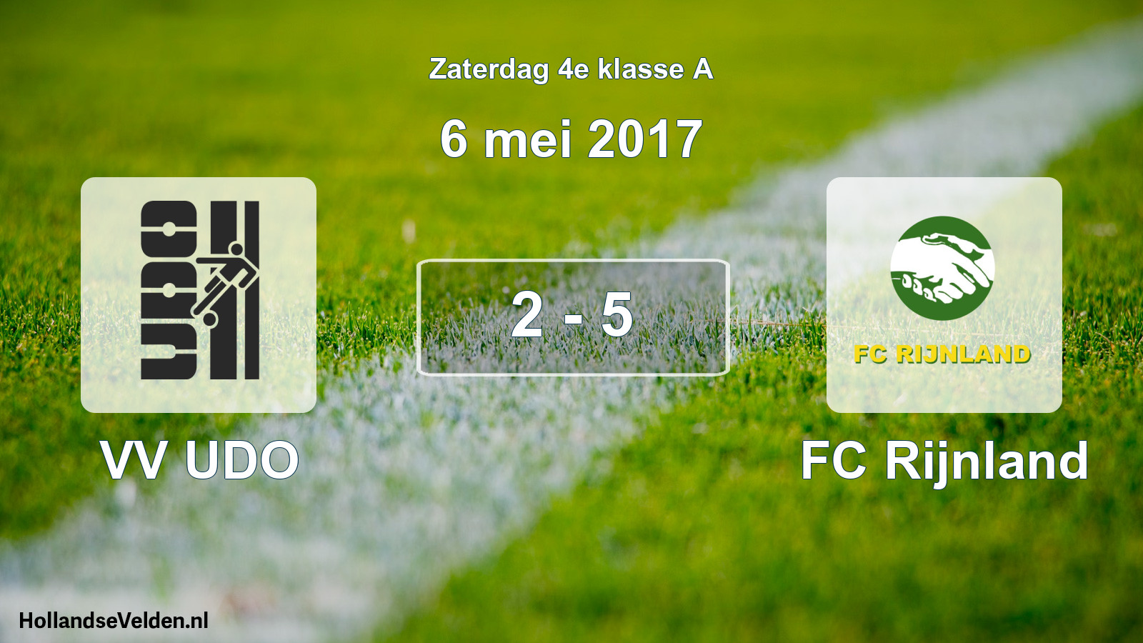 Total number of matches played: VV UDO - FC Rijnland 2 - 5 (6 May 2017)