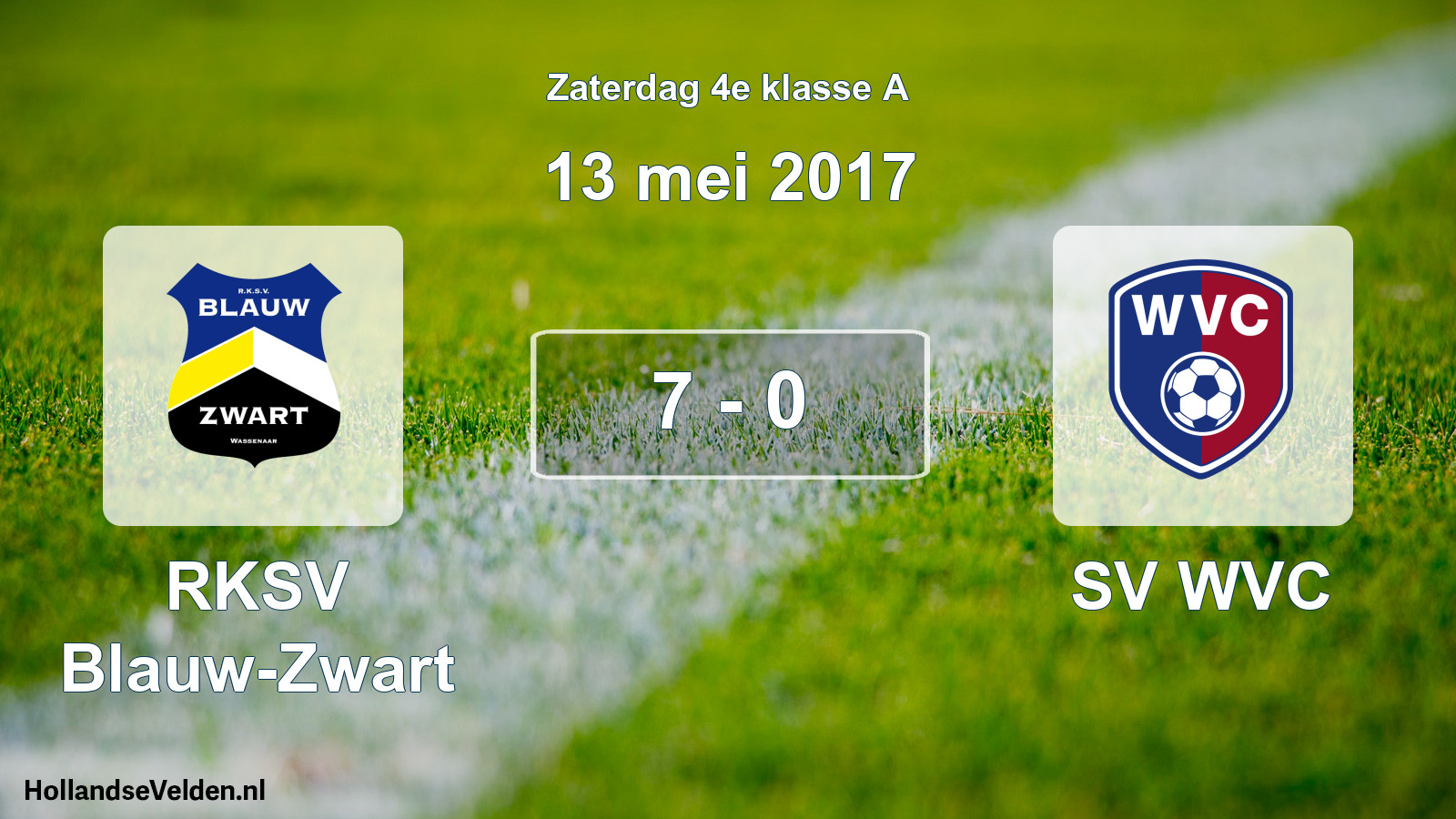 Total number of matches played: RKSV Blauw-Zwart - SV WVC 7 - 0 (13 May 2017)