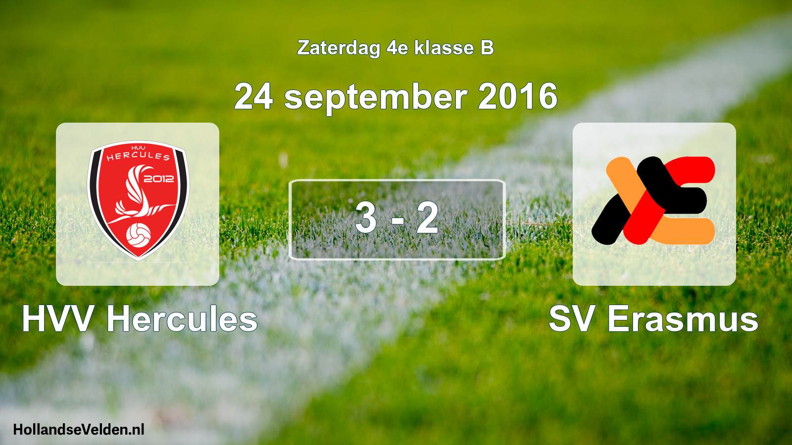 Total number of matches played: HVV Hercules - SV Erasmus 3 - 2 (24 September 2016)