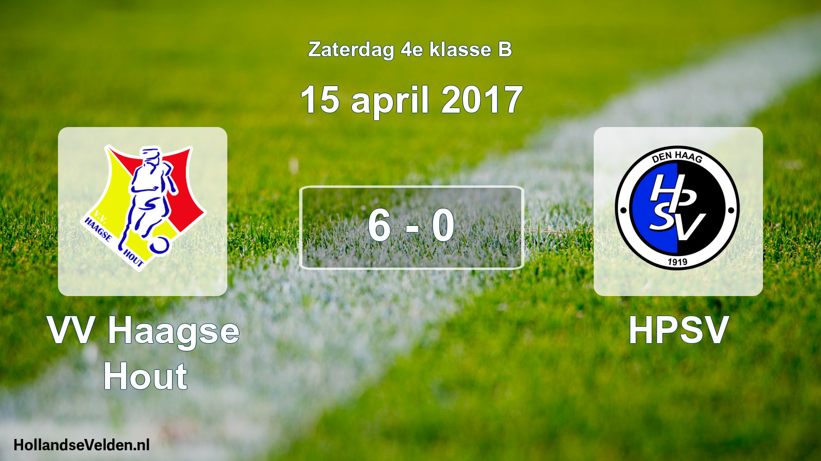 Total number of matches played: VV Haagse Hout - HPSV 6 - 0 (15 April 2017)