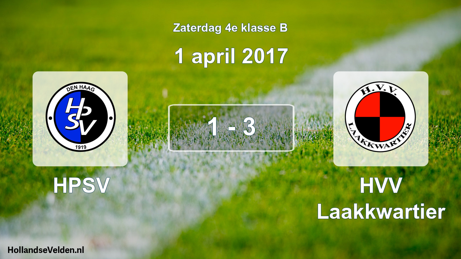 Total number of matches played: HPSV - HVV Laakkwartier 1 - 3 (1 April 2017)