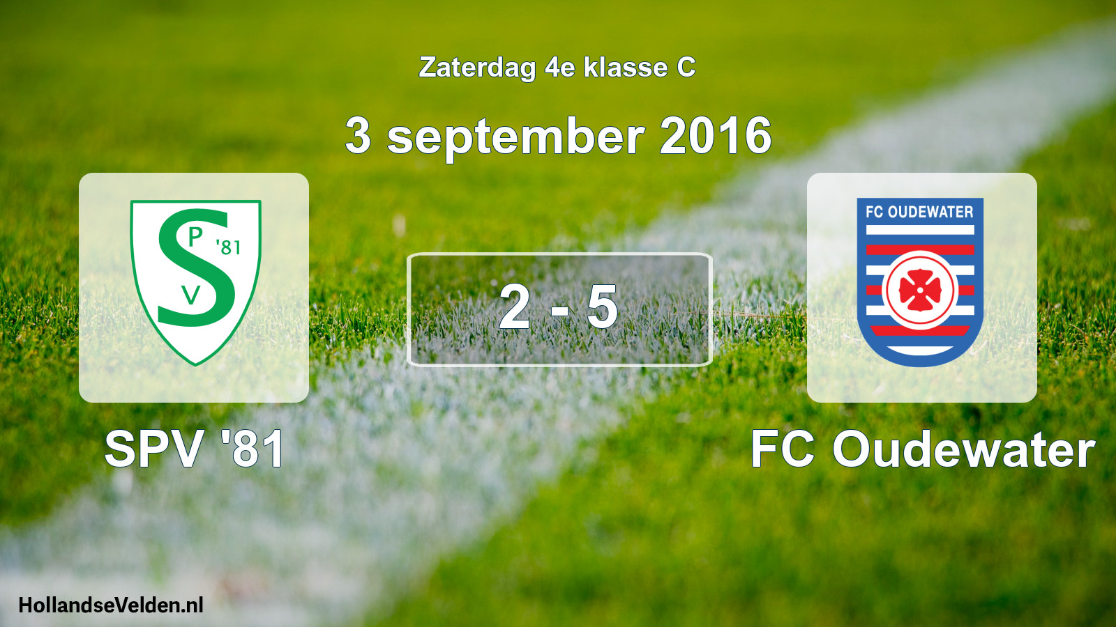 Total number of matches played: SPV '81 - FC Oudewater 2 - 5 (3 September 2016)