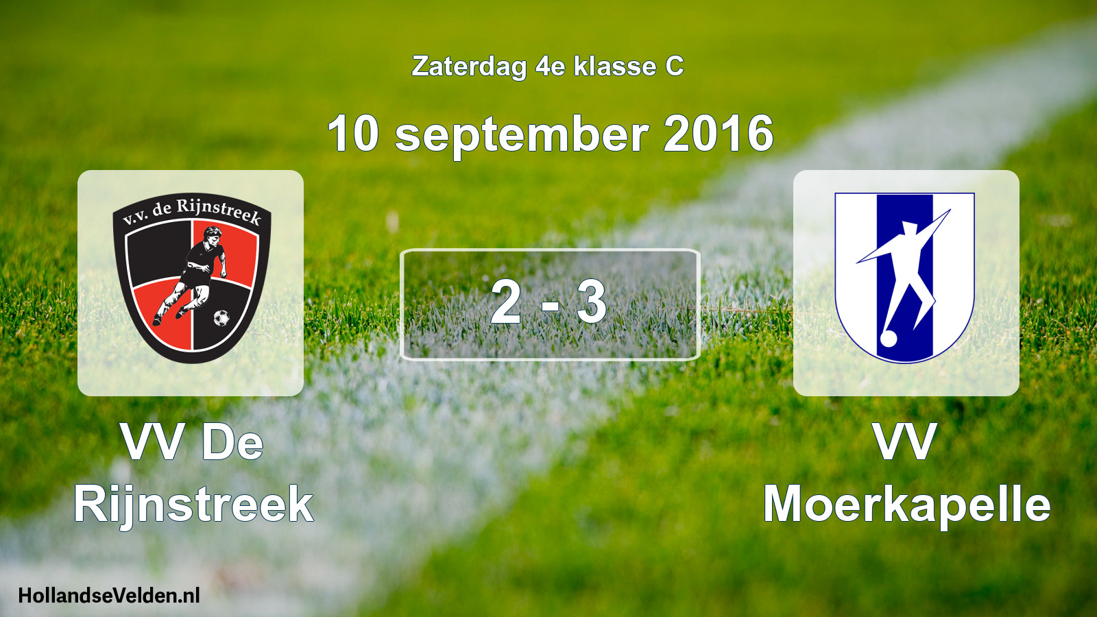 Total number of matches played: VV De Rijnstreek - VV Moerkapelle 2 - 3 (10 September 2016)