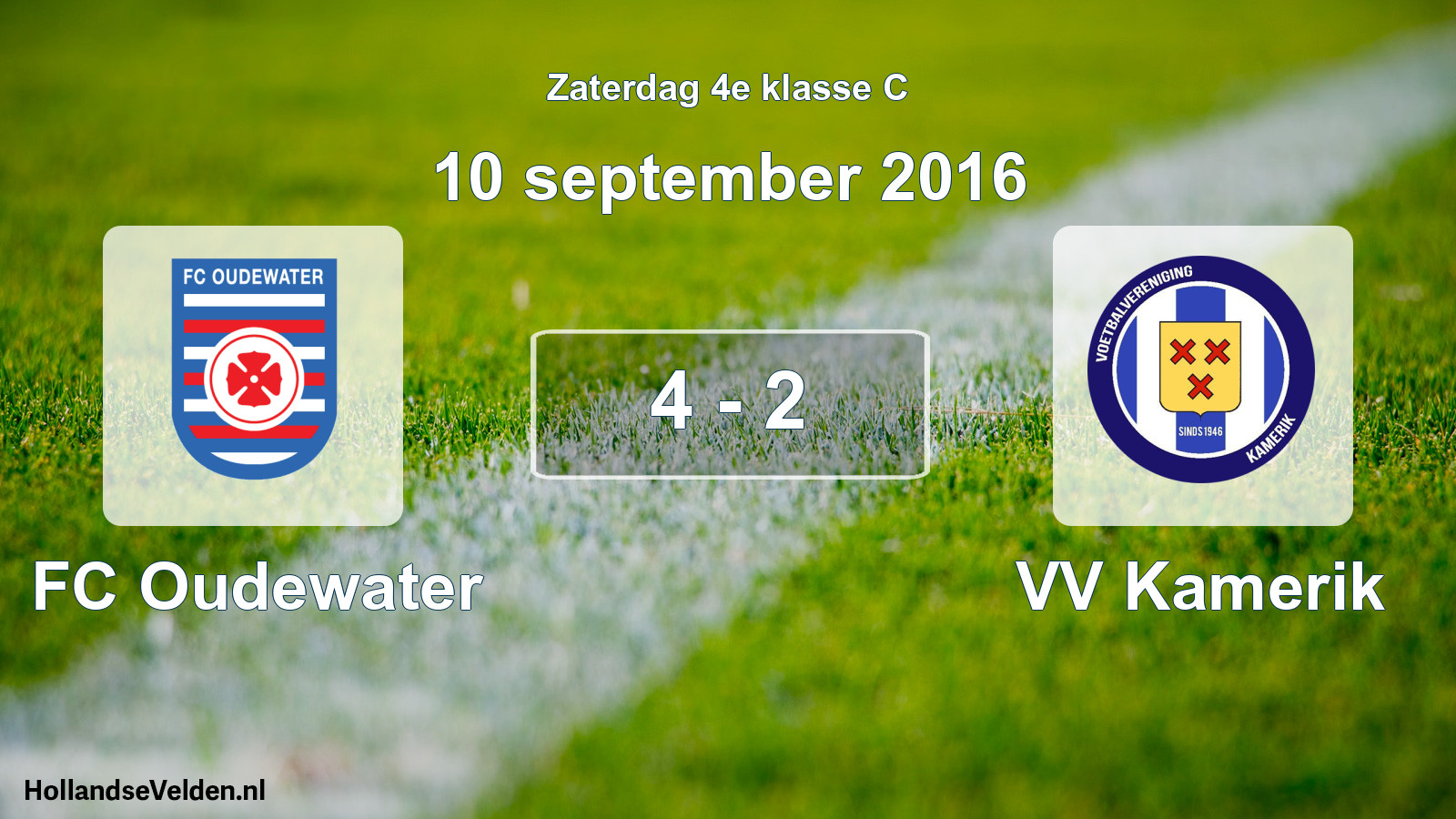Total number of matches played: FC Oudewater - VV Kamerik 4 - 2 (10 September 2016)