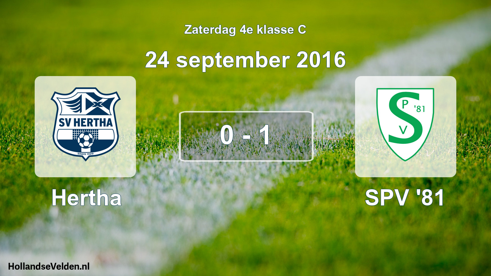 Total number of matches played: Hertha - SPV '81 0 - 1 (24 September 2016)