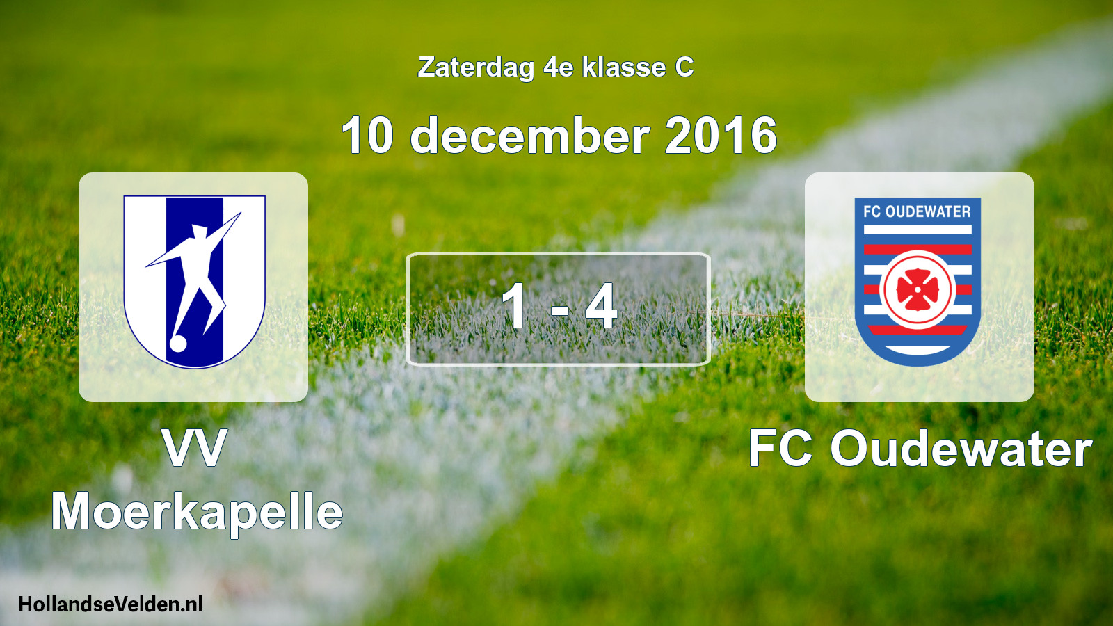 Total number of matches played: VV Moerkapelle - FC Oudewater 1 - 4 (10 December 2016)