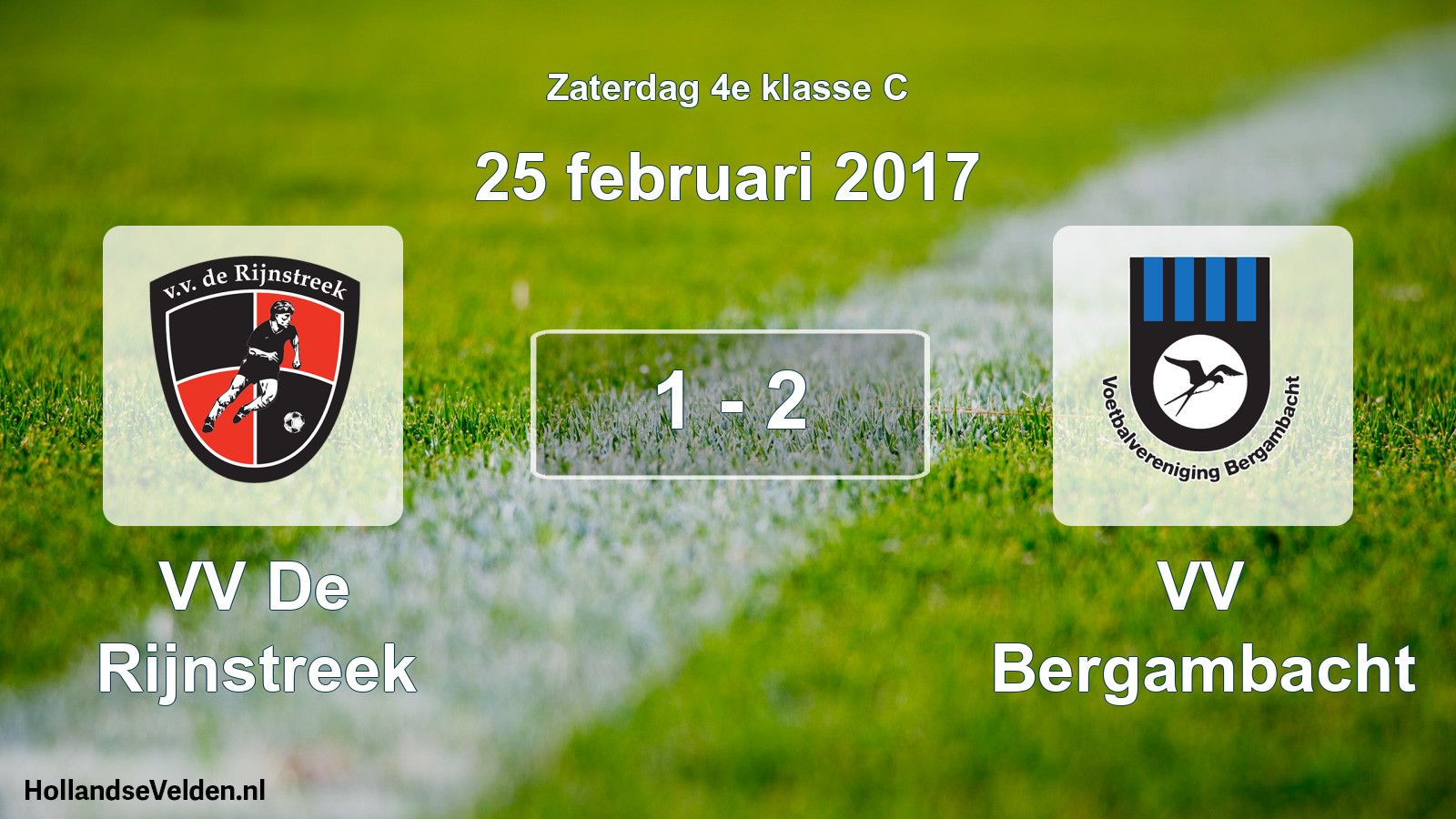 Total number of matches played: VV De Rijnstreek - VV Bergambacht 1 - 2 (25 February 2017)