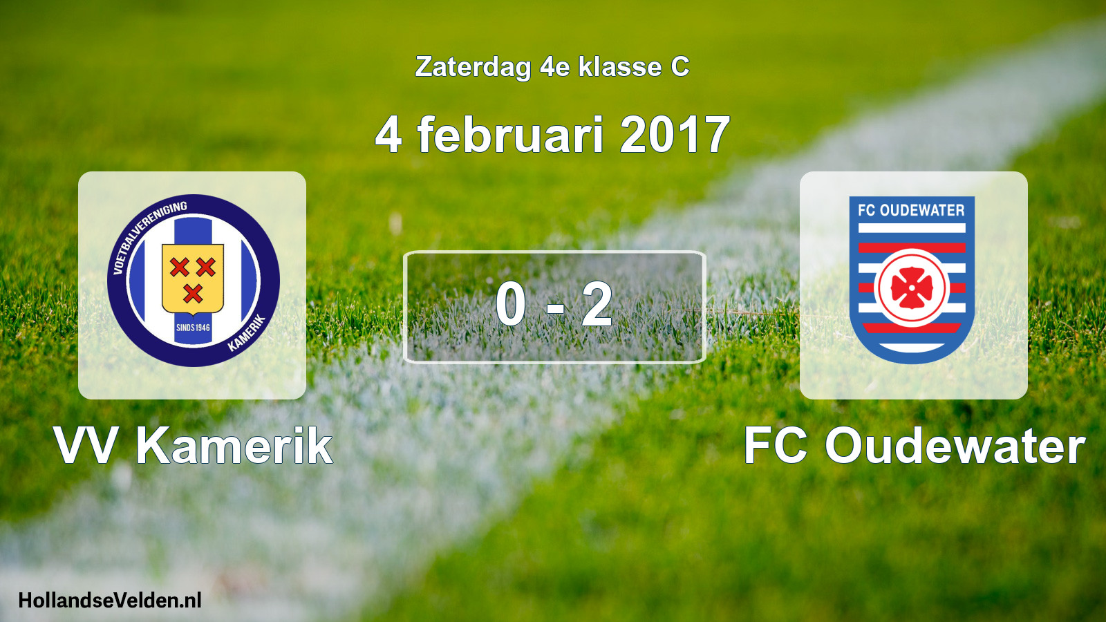 Total number of matches played: VV Kamerik - FC Oudewater 0 - 2 (4 February 2017)