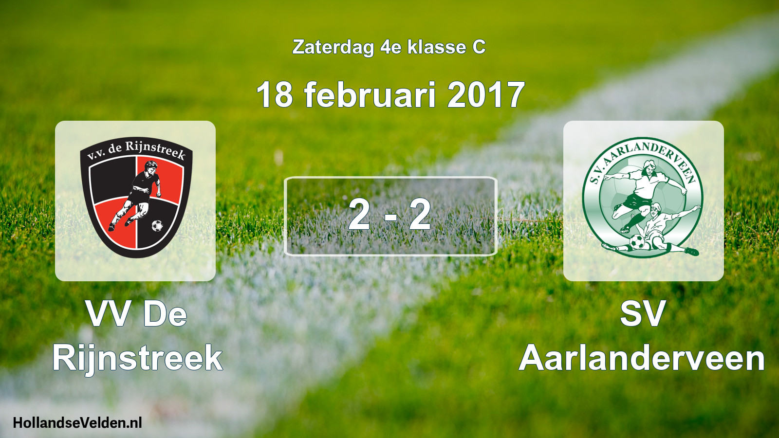 Total number of matches played: VV De Rijnstreek - SV Aarlanderveen 2 - 2 (18 February 2017)