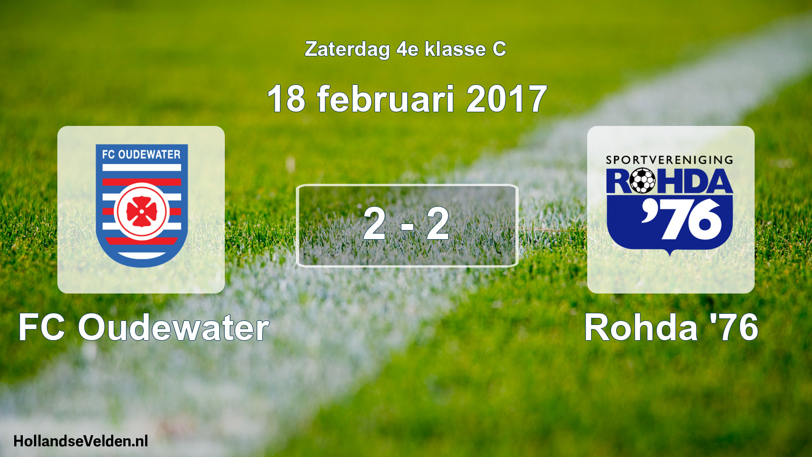 Total number of matches played: FC Oudewater - Rohda '76 2 - 2 (18 February 2017)