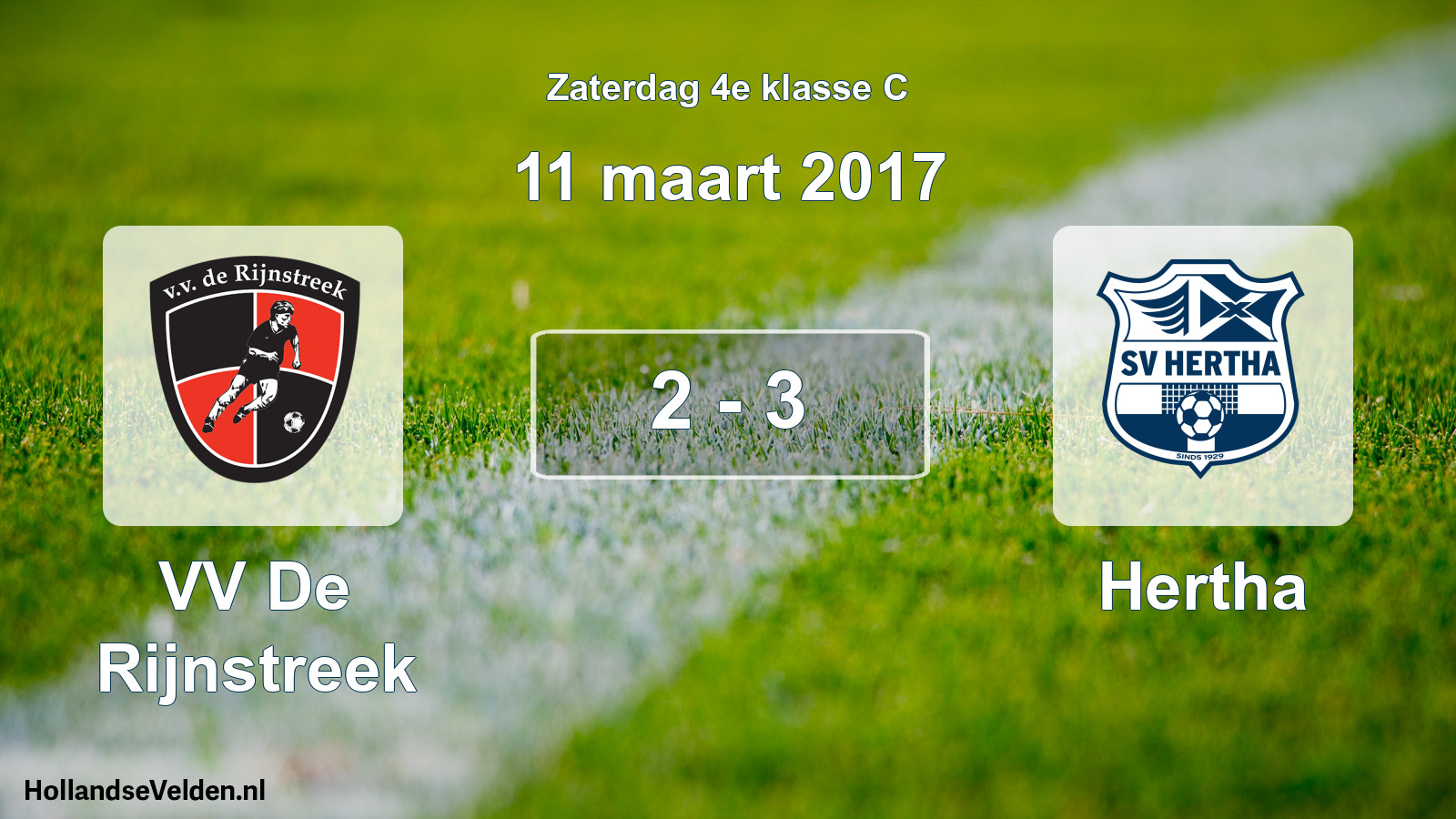 Total number of matches played: VV De Rijnstreek - Hertha 2 - 3 (11 March 2017)