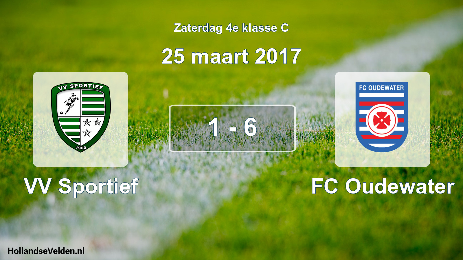 Total number of matches played: VV Sportief - FC Oudewater 1 - 6 (25 March 2017)
