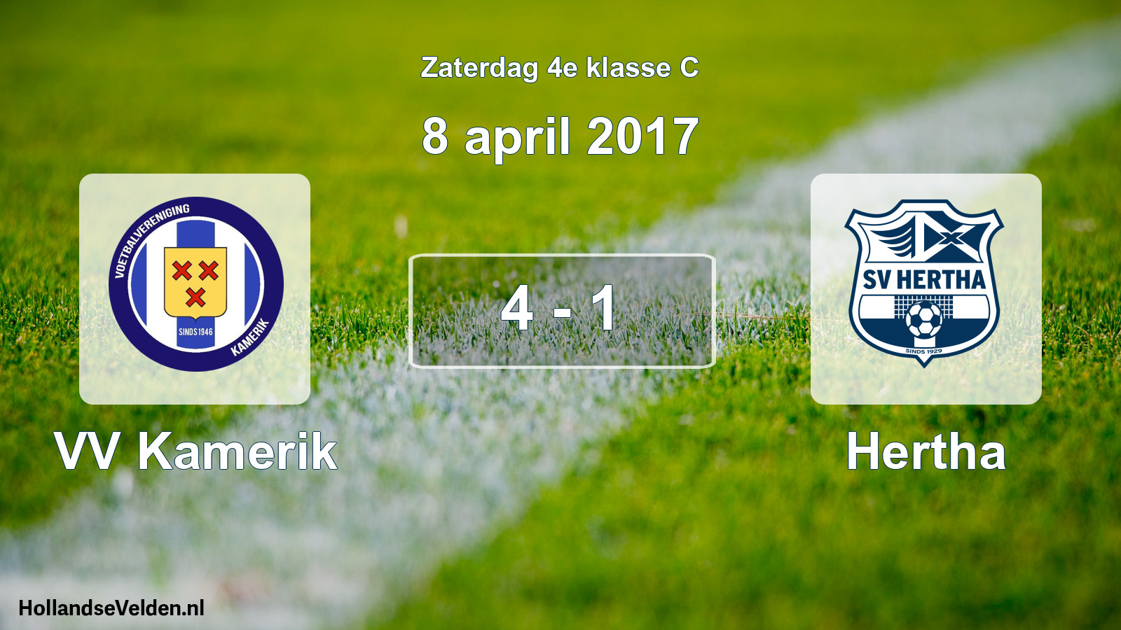 Total number of matches played: VV Kamerik - Hertha 4 - 1 (8 April 2017)