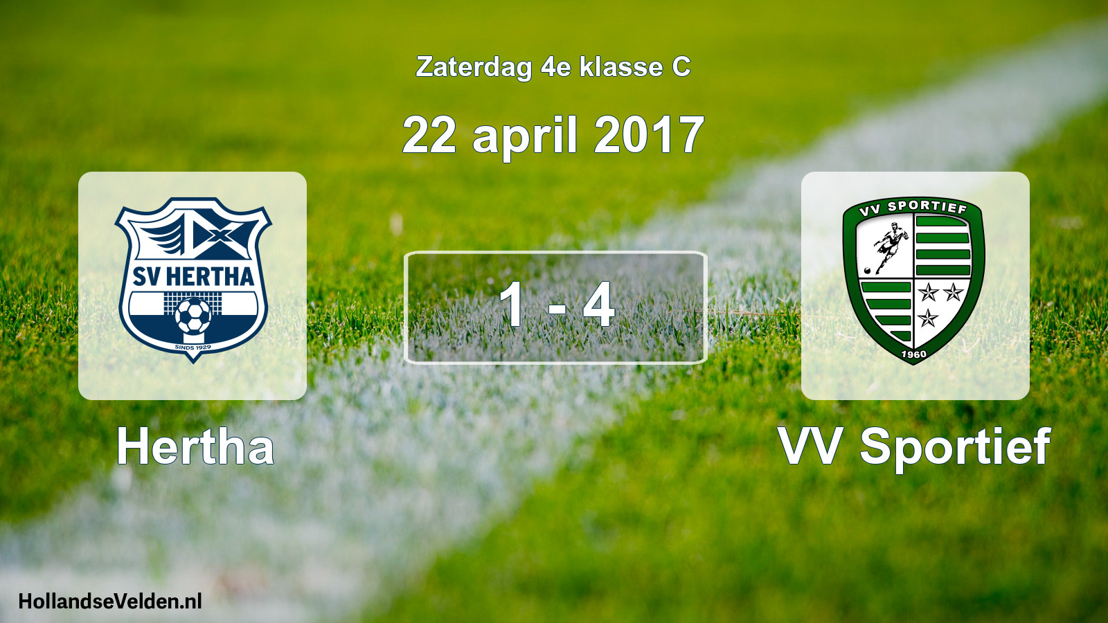 Total number of matches played: Hertha - VV Sportief 1 - 4 (22 April 2017)