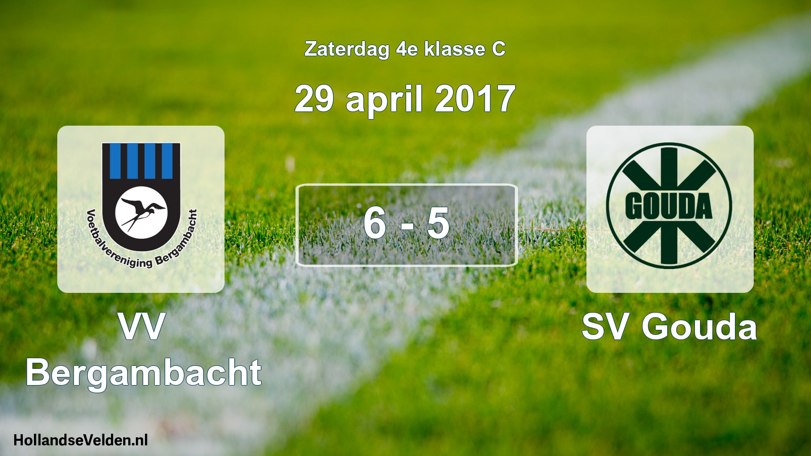Total number of matches played: VV Bergambacht - SV Gouda 6 - 5 (29 April 2017)