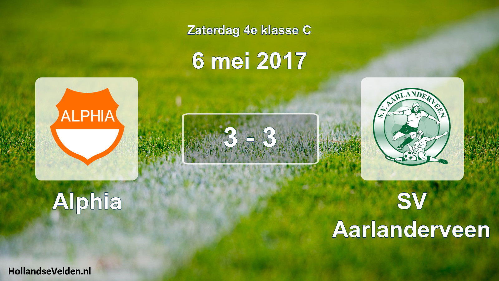 Total number of matches played: Alphia - SV Aarlanderveen 3 - 3 (6 May 2017)