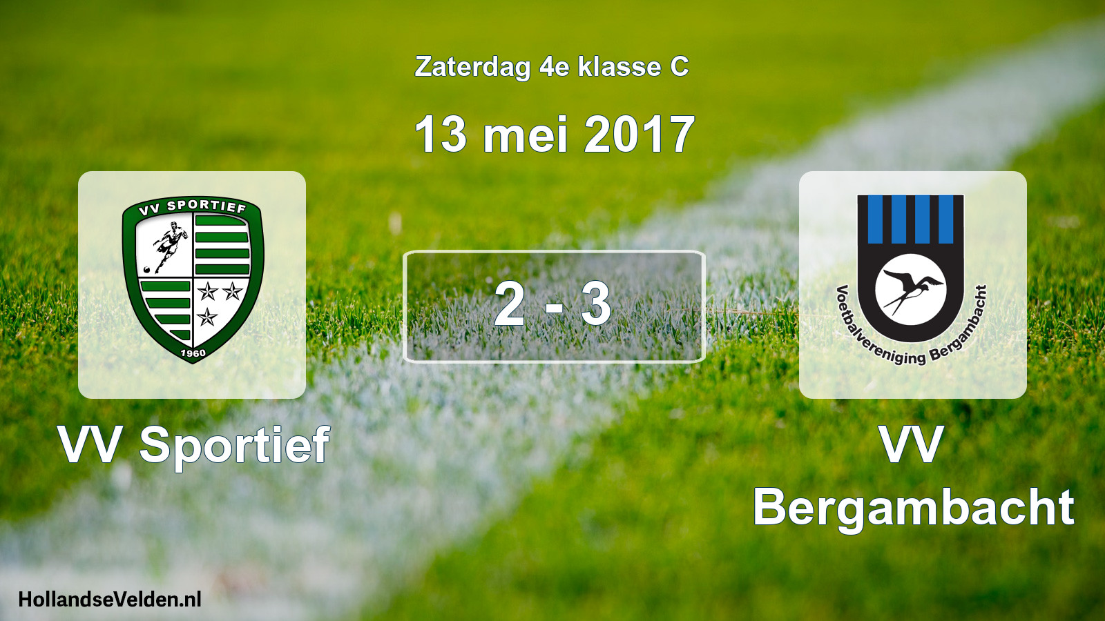 Total number of matches played: VV Sportief - VV Bergambacht 2 - 3 (13 May 2017)