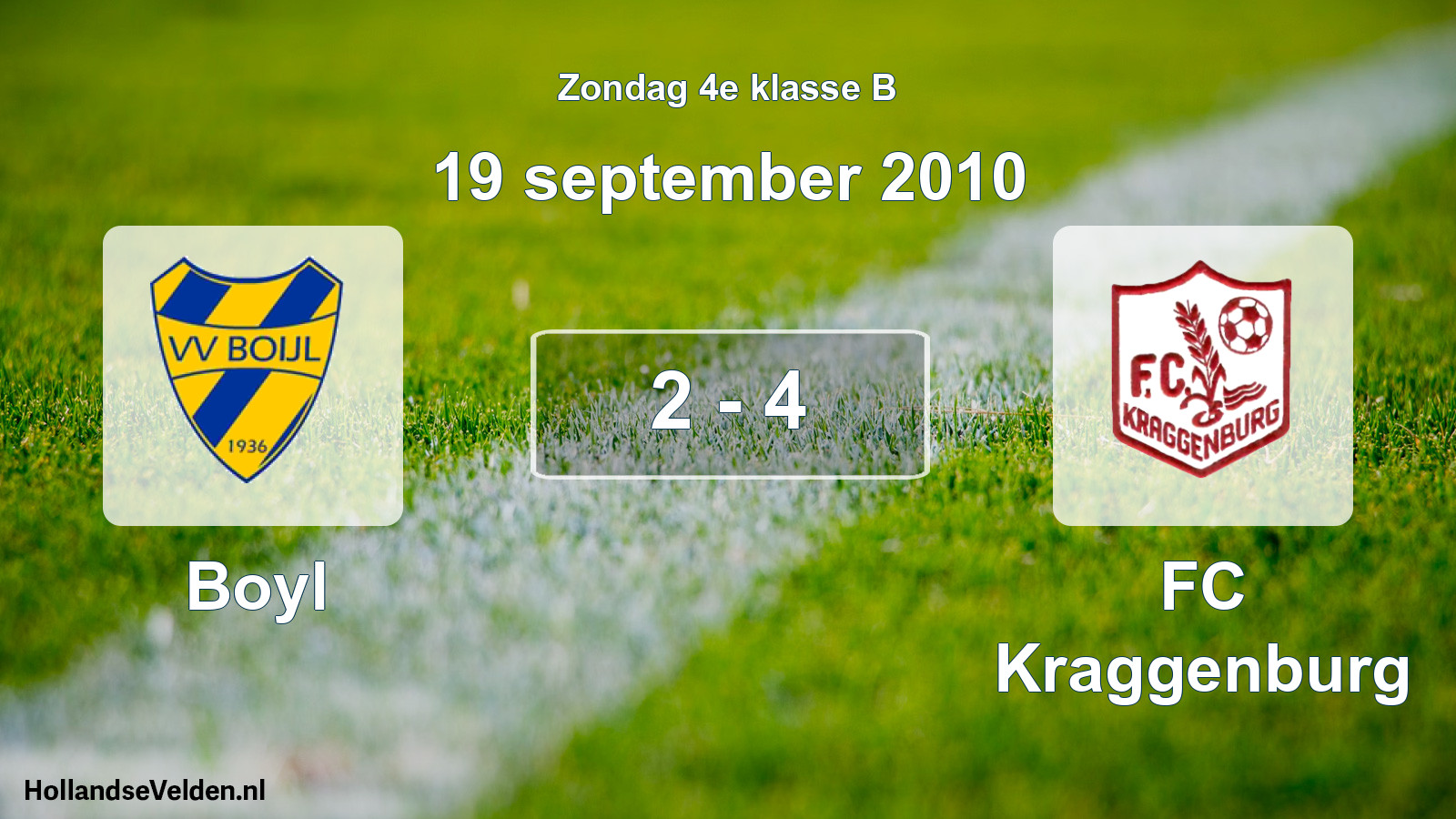 Total number of matches played: Boyl - FC Kraggenburg 2 - 4 (19 September 2010)