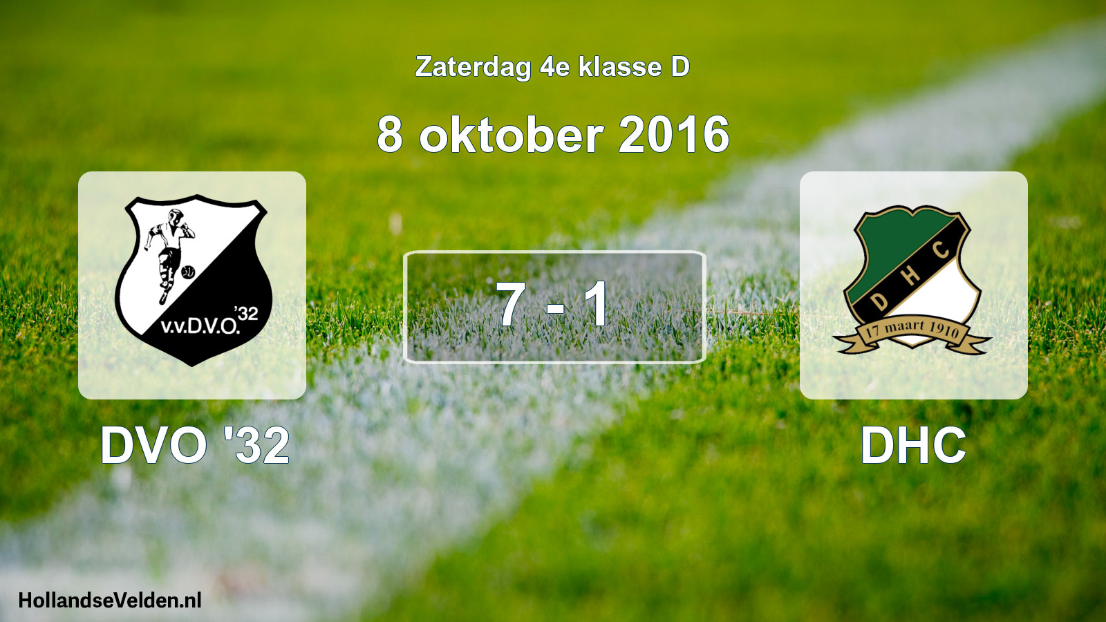 Total number of matches played: DVO '32 - DHC 7 - 1 (8 October 2016)