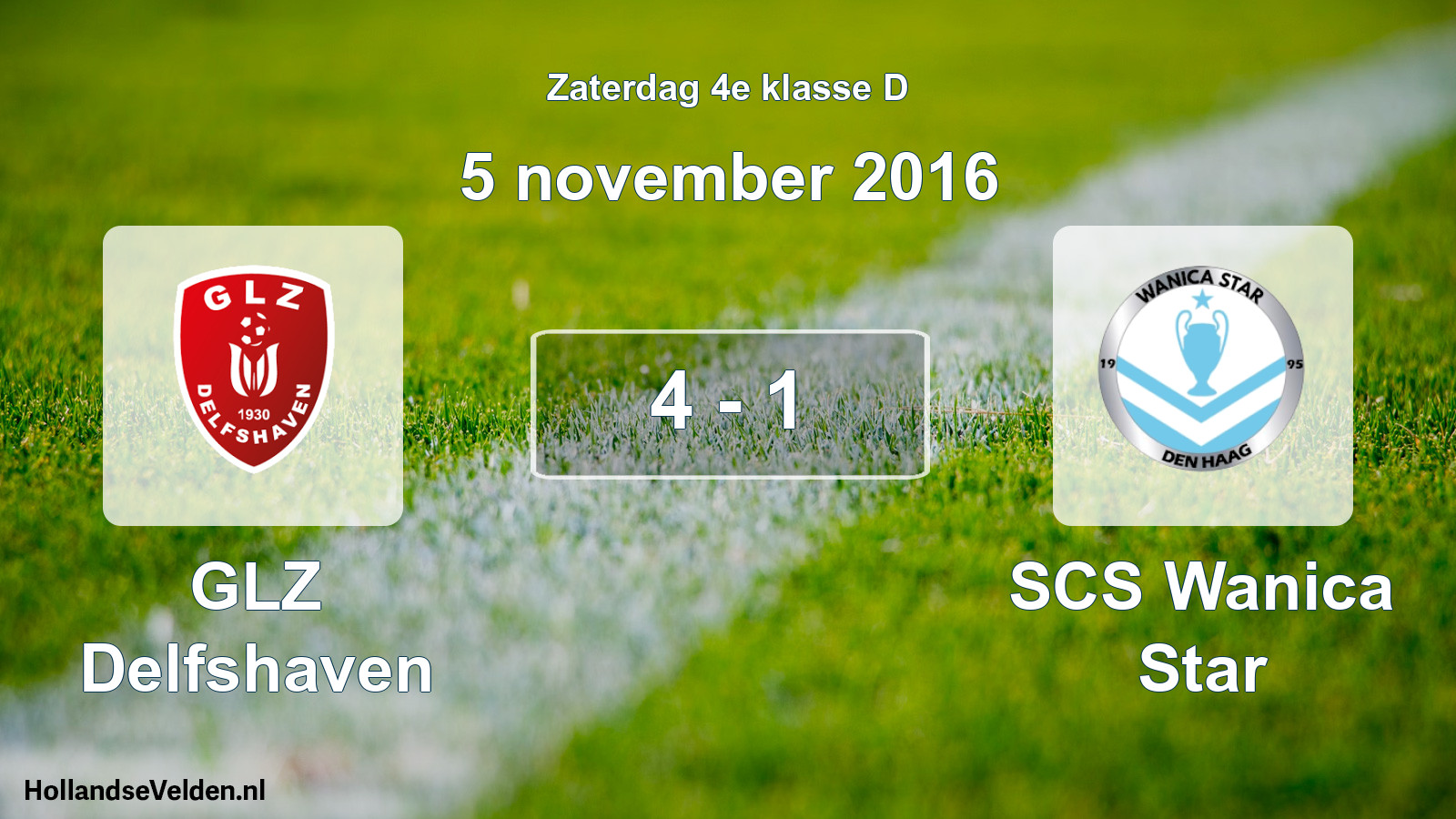 Total number of matches played: GLZ Delfshaven - SCS Wanica Star 4 - 1 (5 November 2016)