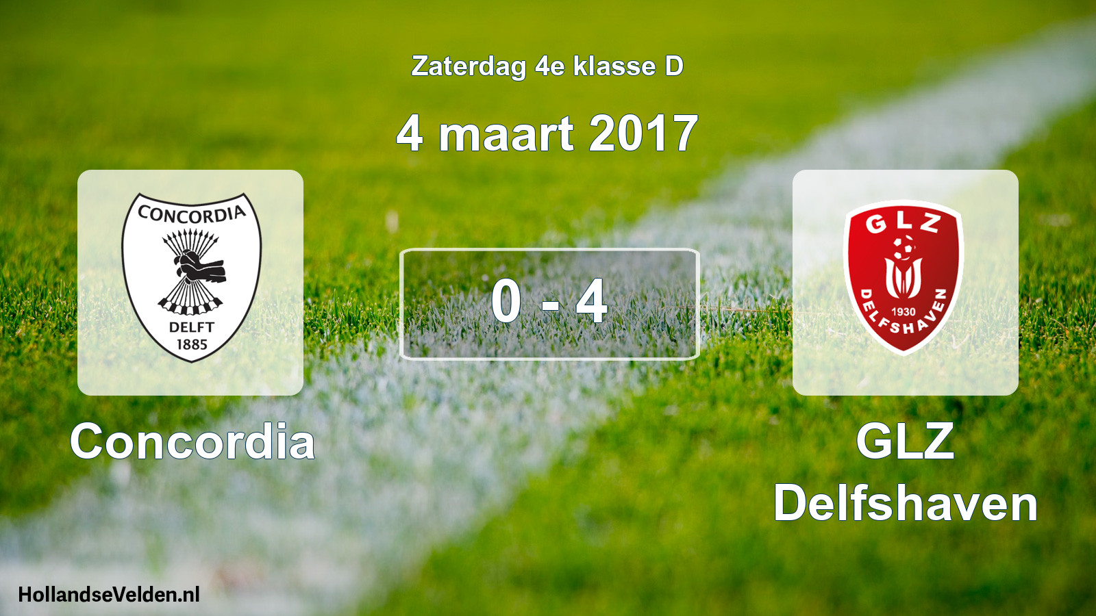 Total number of matches played: Concordia - GLZ Delfshaven 0 - 4 (4 March 2017)