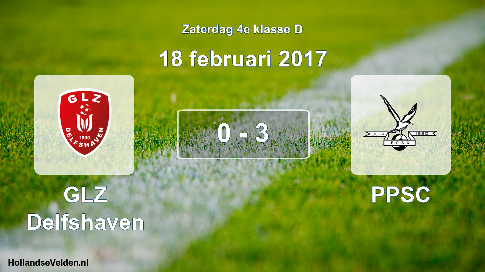 Total number of matches played: GLZ Delfshaven - PPSC 0 - 3 (18 February 2017)