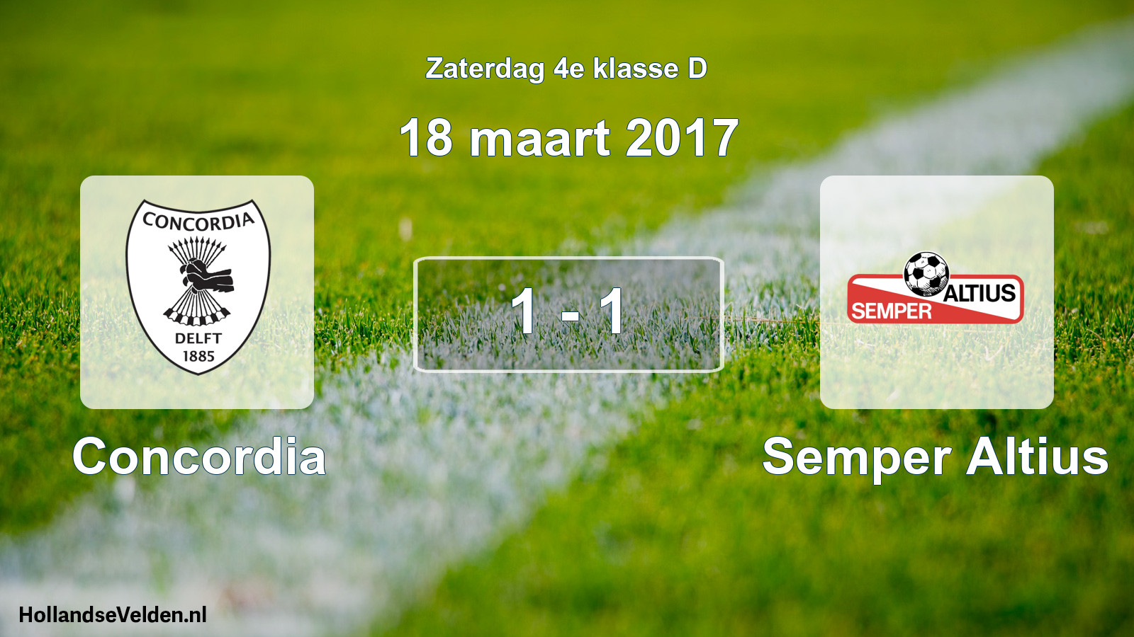 Total number of matches played: Concordia - Semper Altius 1 - 1 (18 March 2017)