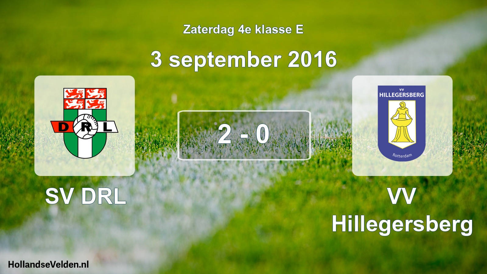 Total number of matches played: SV DRL - VV Hillegersberg 2 - 0 (3 September 2016)