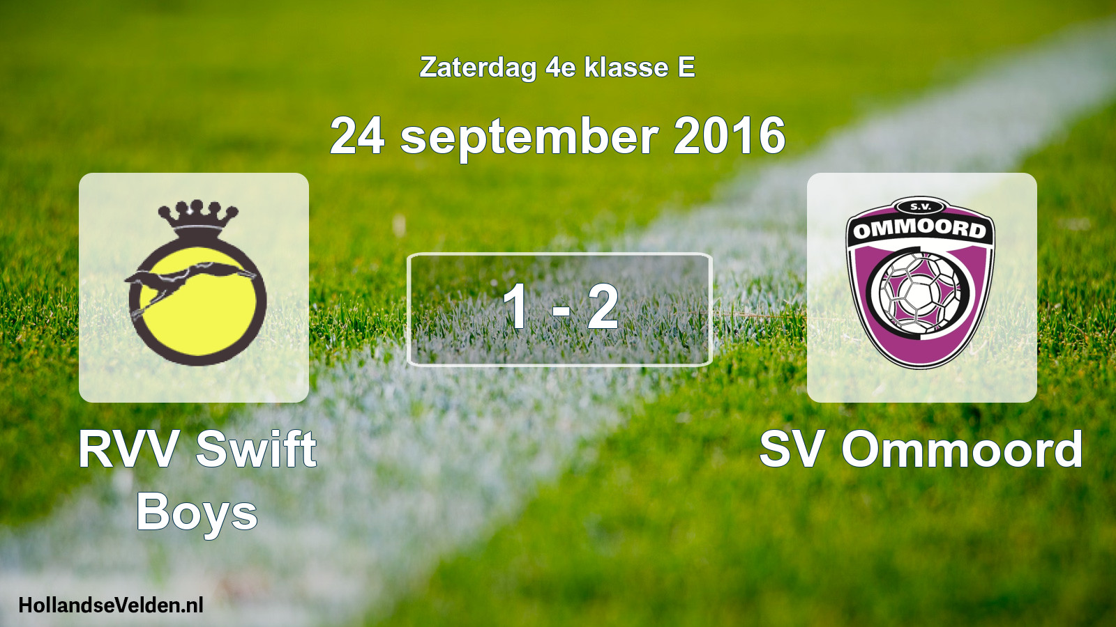 Total number of matches played: RVV Swift Boys - SV Ommoord 1 - 2 (24 September 2016)