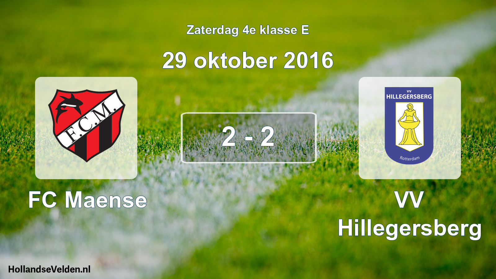 Total number of matches played: FC Maense - VV Hillegersberg 2 - 2 (29 October 2016)