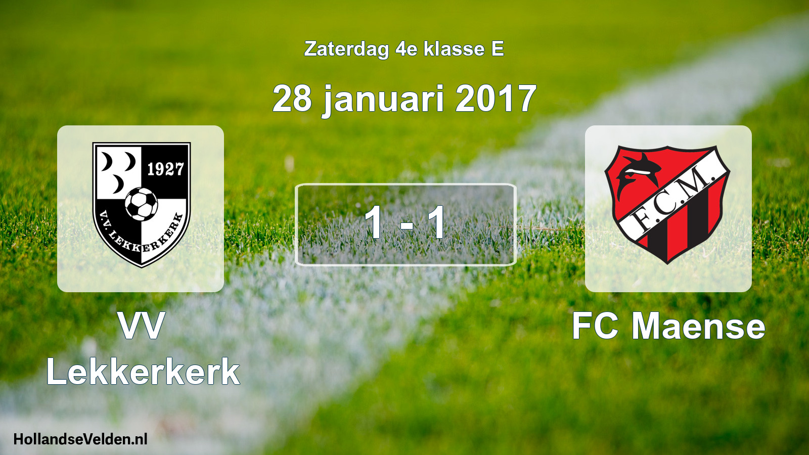 Total number of matches played: VV Lekkerkerk - FC Maense 1 - 1 (28 January 2017)
